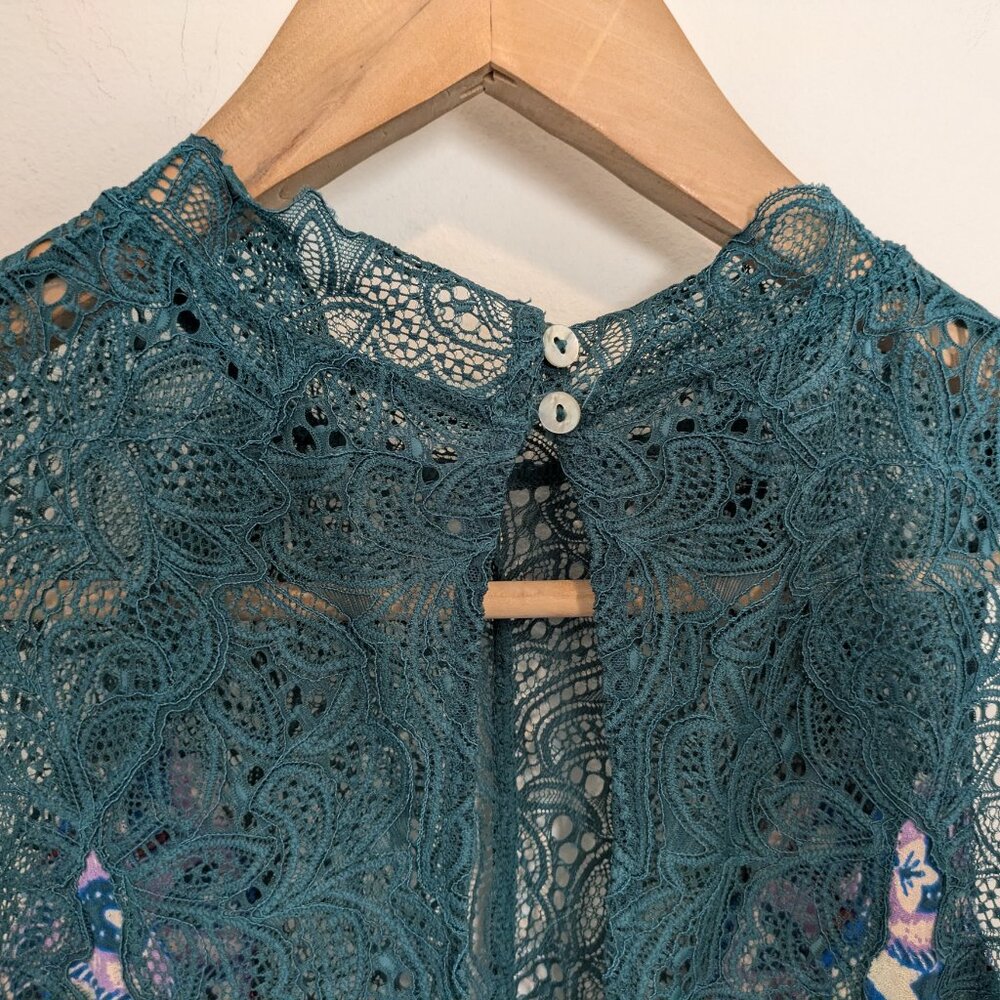 Free People Intimately Teal Green "Marsha" Slip Dress - Picture 8 of 12